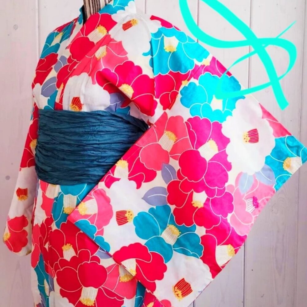 Women's Authentic Traditional Japanese Yukata, aka Casual Kimono